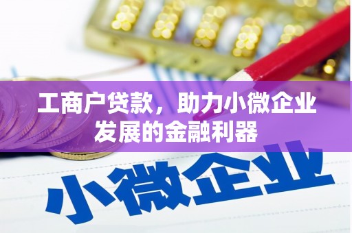 石屏工商户贷款,助力小微企业发展的金融利器 石屏工商户贷款,助力小微企业发展的金融利器