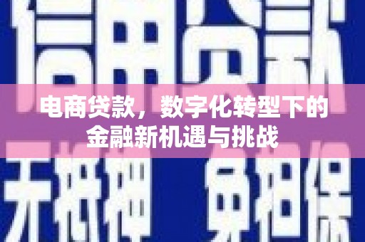 石屏电商贷款，数字化转型下的金融新机遇与挑战