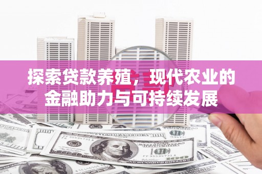 石屏探索贷款养殖，现代农业的金融助力与可持续发展