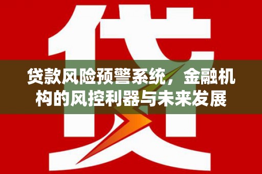 石屏贷款风险预警系统，金融机构的风控利器与未来发展