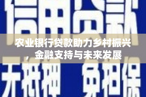 石屏农业银行贷款助力乡村振兴，金融支持与未来发展