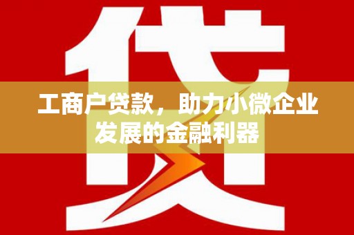 石屏工商户贷款，助力小微企业发展的金融利器