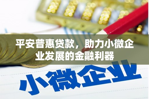 石屏平安普惠贷款，助力小微企业发展的金融利器