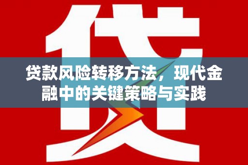 石屏贷款风险转移方法，现代金融中的关键策略与实践