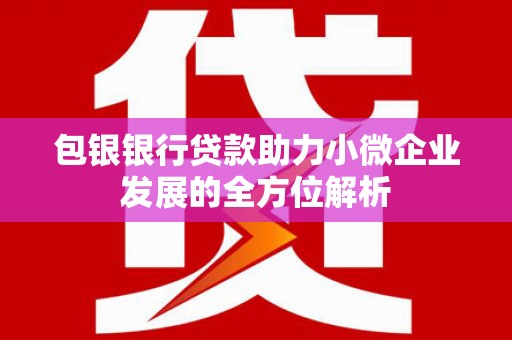 石屏包银银行贷款助力小微企业发展的全方位解析