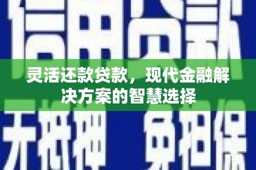 石屏灵活还款贷款，现代金融解决方案的智慧选择
