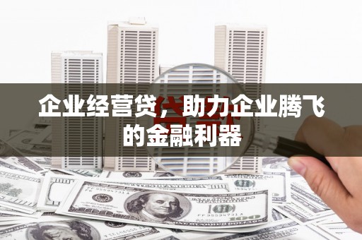 石屏企业经营贷，助力企业腾飞的金融利器