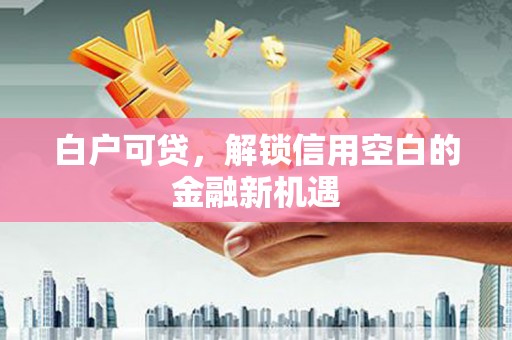 石屏白户可贷，解锁信用空白的金融新机遇