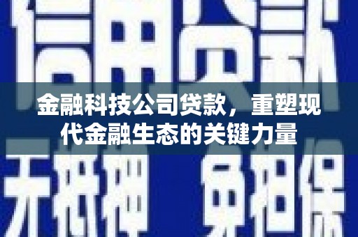 石屏金融科技公司贷款，重塑现代金融生态的关键力量