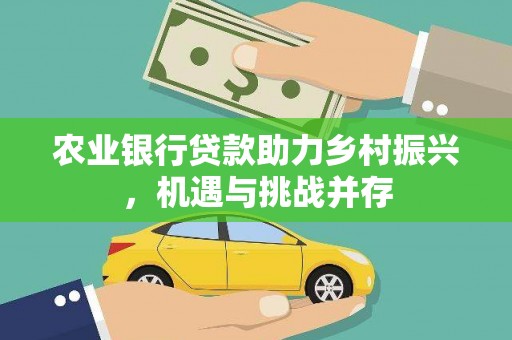 石屏农业银行贷款助力乡村振兴，机遇与挑战并存
