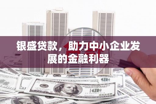 石屏银盛贷款，助力中小企业发展的金融利器