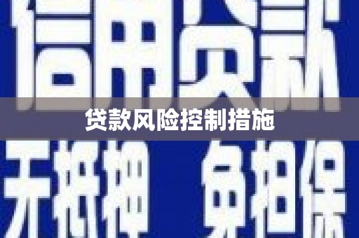 石屏贷款风险控制措施
