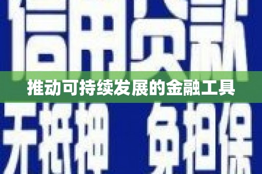 石屏推动可持续发展的金融工具