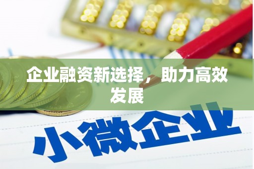 石屏企业融资新选择，助力高效发展