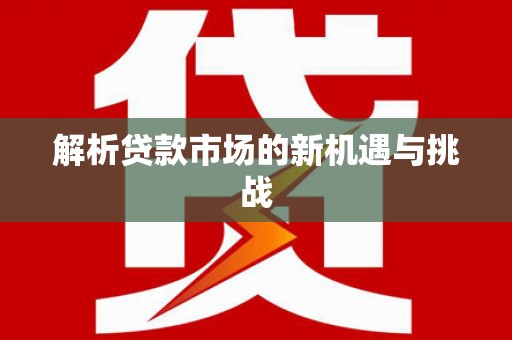 石屏解析贷款市场的新机遇与挑战